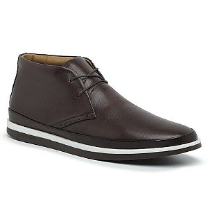 Bota Casual Masculina em Couro Legítimo Marrom